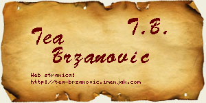 Tea Brzanović vizit kartica